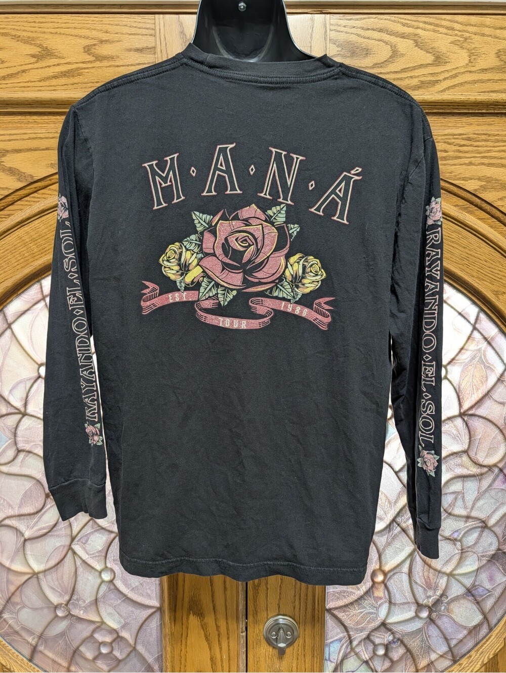 Mana Rayando El Sol 2019 Tour Dates L/S  Large Black Vintage